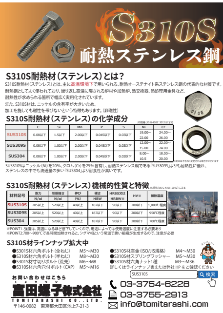 SUS３１０S耐熱ステンレス