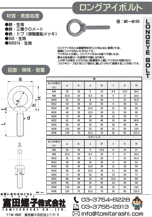 アイボルト(足長)